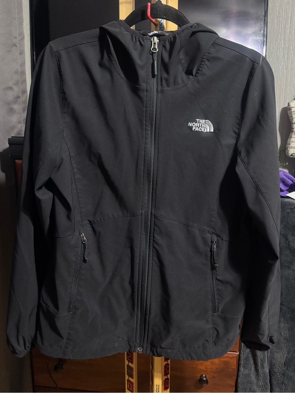 The North Face Black Hooded Lightweight Shell Jacket